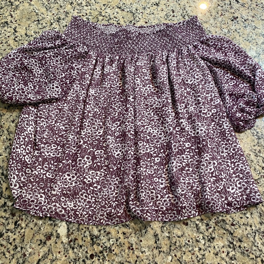 Floral Off the Shoulder Loft Top